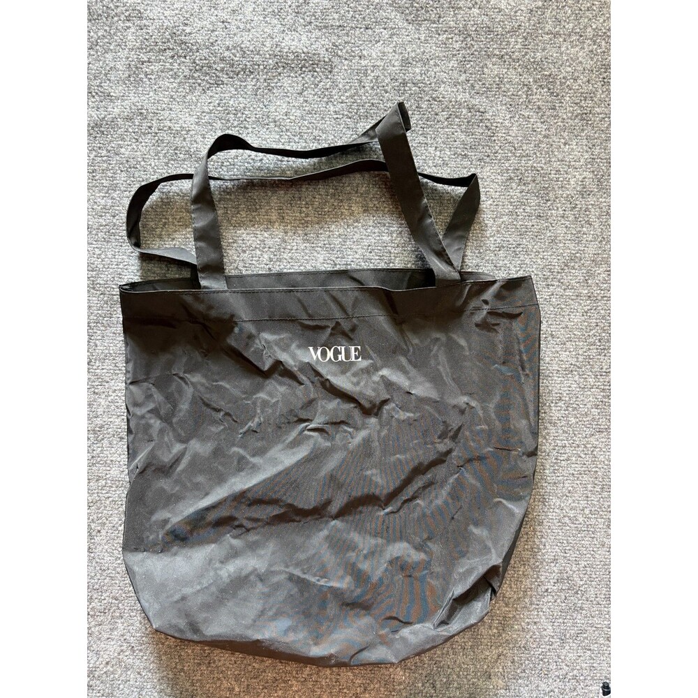 VOGUE MAGAZINE TOTE BAG VTG Black 15" x 15"